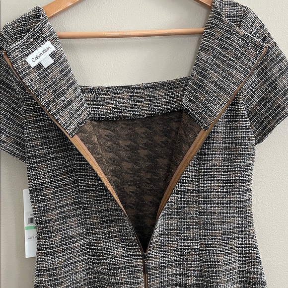 Calvin Klein brown and black tweed dress size 8 new - Picture 13 of 16